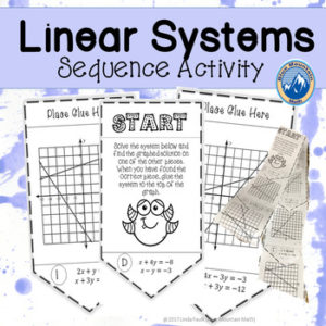 systems of linear equations sequence activity