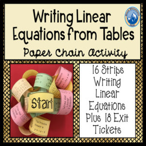 writing lineaar equations from tables